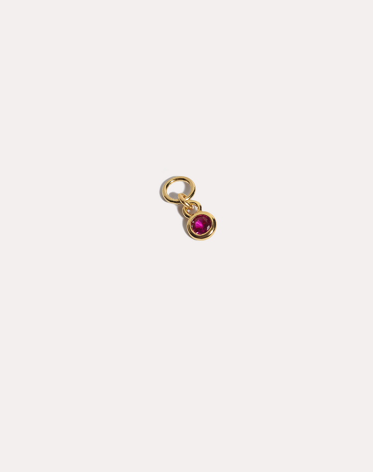Mini Round Jewel Earring Charm
